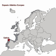Figura 1. Galicia en el Espacio Atlántico Europeo.