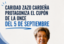 CARIDAD ZAZO CARDEÑA PROTAGONIZA EL CUPÓN DE LA ONCE DEL 5 DE SEPTIEMBRE