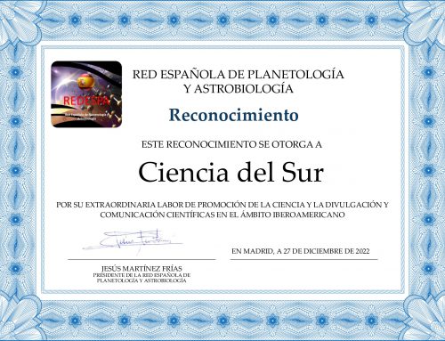 Nuestro reconocimiento a Ciencia del Sur, medio comunicación del Paraguay, por la divulgación y comunicación científica que realiza en el ámbito iberoamericano